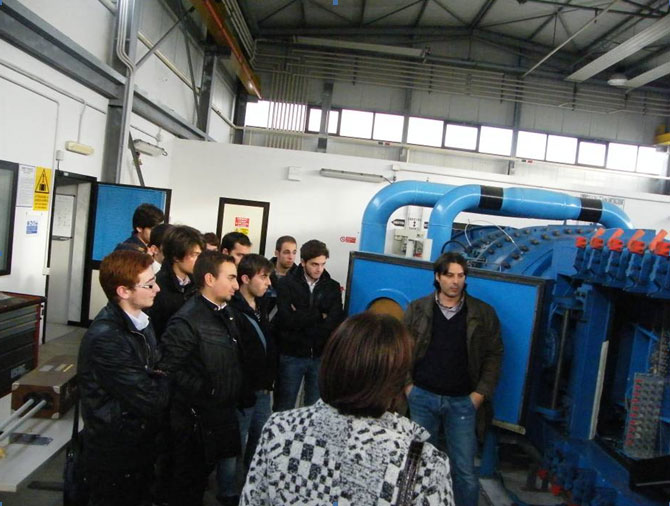 The students at the transonic wind tunnel test facility