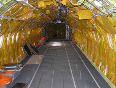 Insulation in an airplane