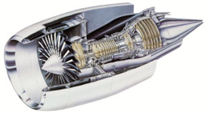 A today airplane turbofan engine